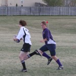 Justin Sadler in pursuit.